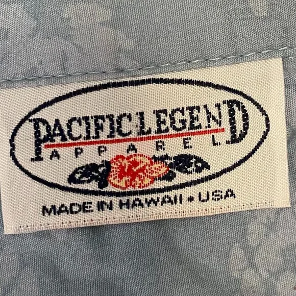 US Made Men's Hawaiian Collared Button Up - Pacific Legend Apparel - Picture 2 of 5